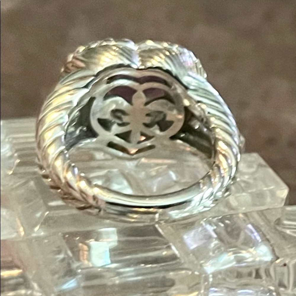 Judith Ripka Faceted Amethyst Heart Ring - Picture 5 of 6